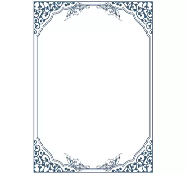 Sticker ardoise blanche cadre ancien - TenStickers