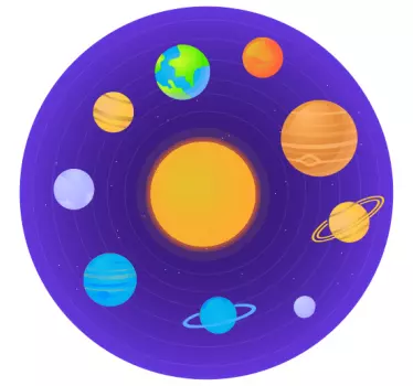 Sticker espace concept du système solaire - TenStickers