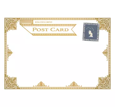 Tableau blanc adhésif carte postale royale - TenStickers