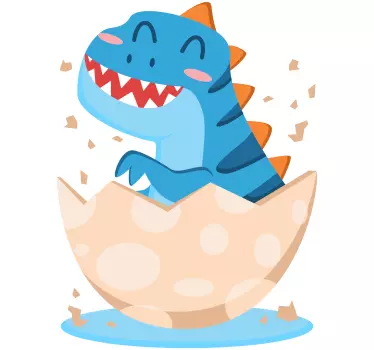 stickers muraux dinosaure Bébé dino sortant de l'oeuf - TenStickers