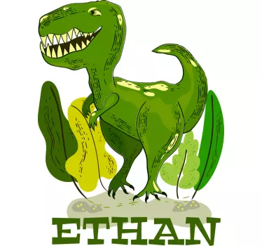 Sticker mural dinosaure design personnalisable - TenStickers