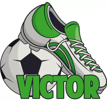 Sticker Mural Foot Soccer botte et ballon personnalisé - TenStickers
