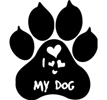 Sticker Mural Animal de Compagnie Empreinte de chien - TenStickers