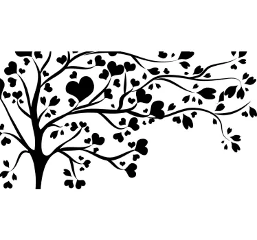 Sticker Mural Arbre perdant des cœurs - TenStickers