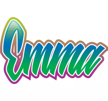 Sticker texte typographie de nom personnalisée - TenStickers