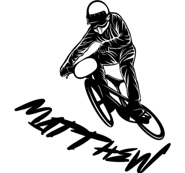 Autocollant Urbain Nom de graffiti avec vélo - TenStickers