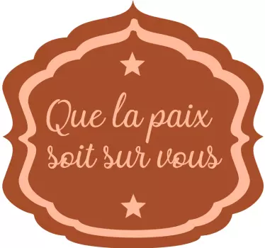 Autocollant Oriental Salam aleykoum en français et arabe - TenStickers