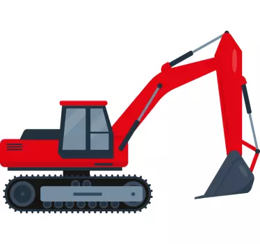 Sticker moto machine de construction excavatrice - TenStickers