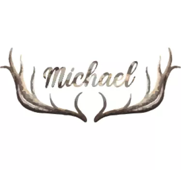 Sticker Mural Animal Bois de chasseur personnalisés - TenStickers