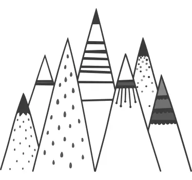 Sticker mural nature Montagnes nordiques grises - TenStickers
