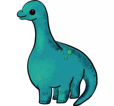 Sticker mural dinosaure figure joyeuse - TenStickers
