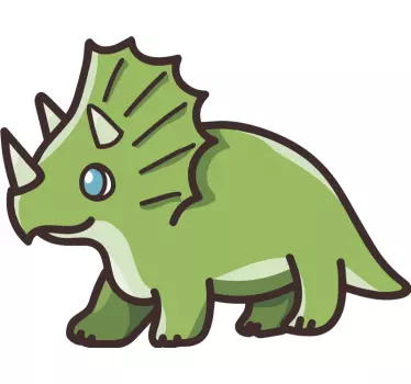 Stickers Tricératops dessin animé mignon - TenStickers