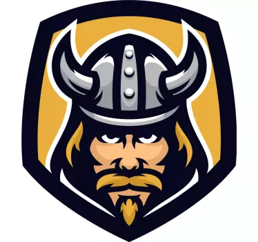 Autocollant voiture viking scandinave avec cornes - TenStickers