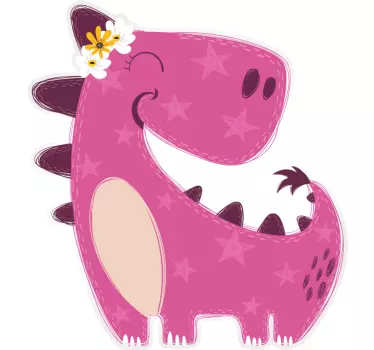 Stickers muraux dinosaure Fille de dinosaure - TenStickers