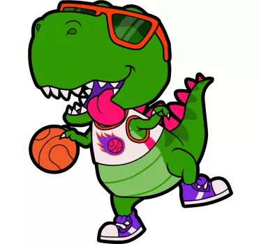 Stickers dinosaure Basket-ball  - TenStickers