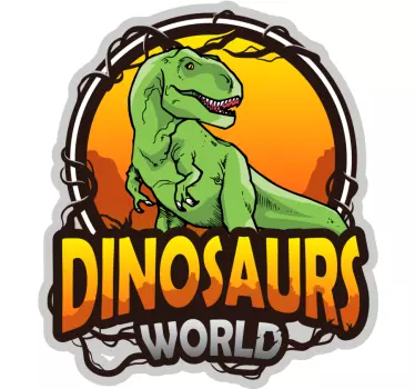 Sticker mural dinosaure scène d'aventure dinosaure - TenStickers