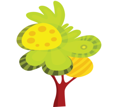 Sticker illustration arbre feuillu - TenStickers