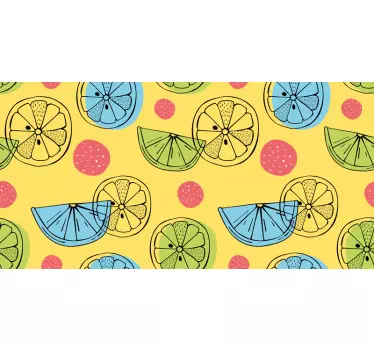 Sticker gastronomie motif tranches de fruits - TenStickers