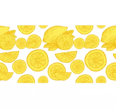 Sticker fruit motif de tranche de citron - TenStickers