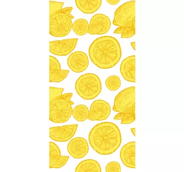 Sticker samsung motif agrumes jaunes - TenStickers