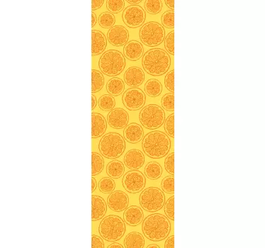 Sticker pour Frigo Réfrigérateur à dessin orange - TenStickers