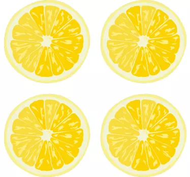 Autocollant Fruit Citrons tranchés - TenStickers