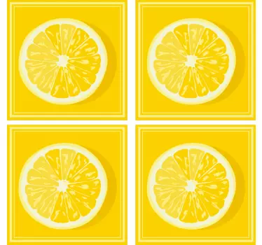 Sticker fruit illustration de tranche de citron - TenStickers
