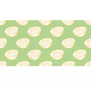 Sticker fruit motif tranche de citron - TenStickers