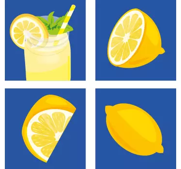 Sticker gastronomie boisson rafraîchissante au citron - TenStickers