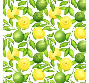 Sticker Deco Meuble Citrons et limes - TenStickers