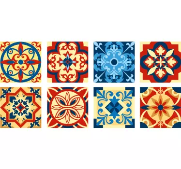 Autocollant Carrelage Carreaux à motifs colorés eraldo - TenStickers