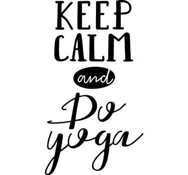 Sticker texte rappel de yoga apaisant - TenStickers