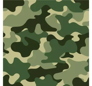 Sticker Frise Murale Camouflage vert - TenStickers