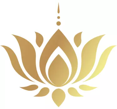 Sticker Mural élégante fleur de lotus ornementale - TenStickers