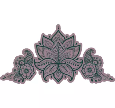 Sticker Mural Fleur Tête de lit lotus - TenStickers