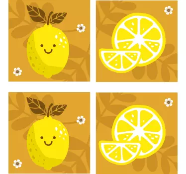 Sticker fruit motif citron - TenStickers