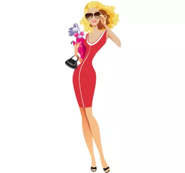 Sticker shopping look femme - TenStickers