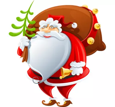 Sticker hotte Père Noël - TenStickers