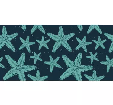 Sticker Deco Meuble Bleuets étoiles de mer - TenStickers
