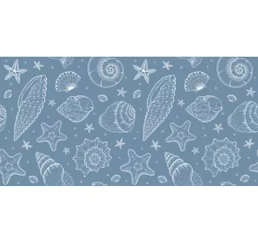 Autocollant science motifs de coquillages - TenStickers