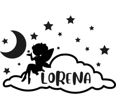 Sticker enfant fée des nuits étoilées - TenStickers