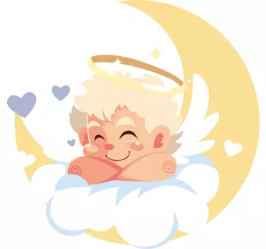 Sticker enfant illustration d'un mignon chérubin - TenStickers