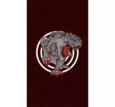 Sticker mural dinosaure design rugissement dinosaure - TenStickers