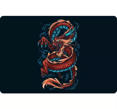 Sticker PC Illustration de dragon chinois - TenStickers