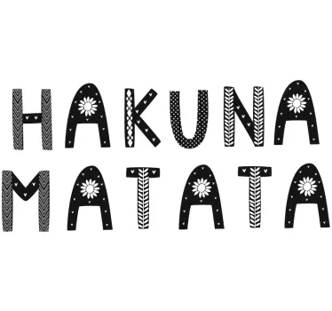 Sticker de Motivation Hakuna matata - TenStickers