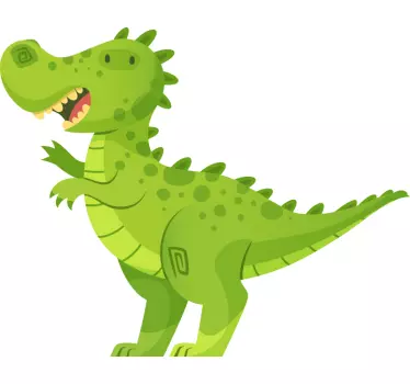 Sticker Mural Chambre Enfant Dessin animé dinosaure vert - TenStickers