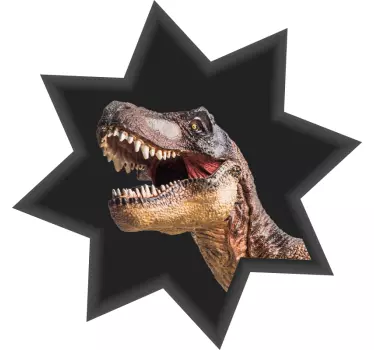 Sticker mural dinosaure tête de tyrannosaure rex - TenStickers