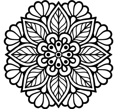 Autocollant Oriental Dessin de cadre floral arabe - TenStickers