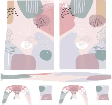 Sticker ps5 formes colorées abstraites - TenStickers