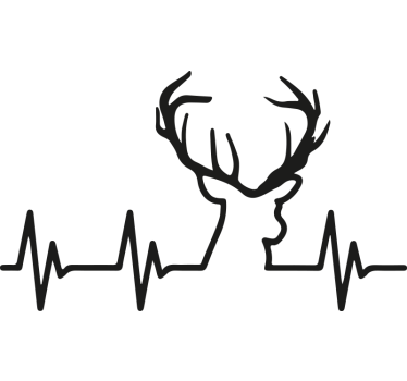 Autocollant Voiture Battement de coeur de cerf - TenStickers